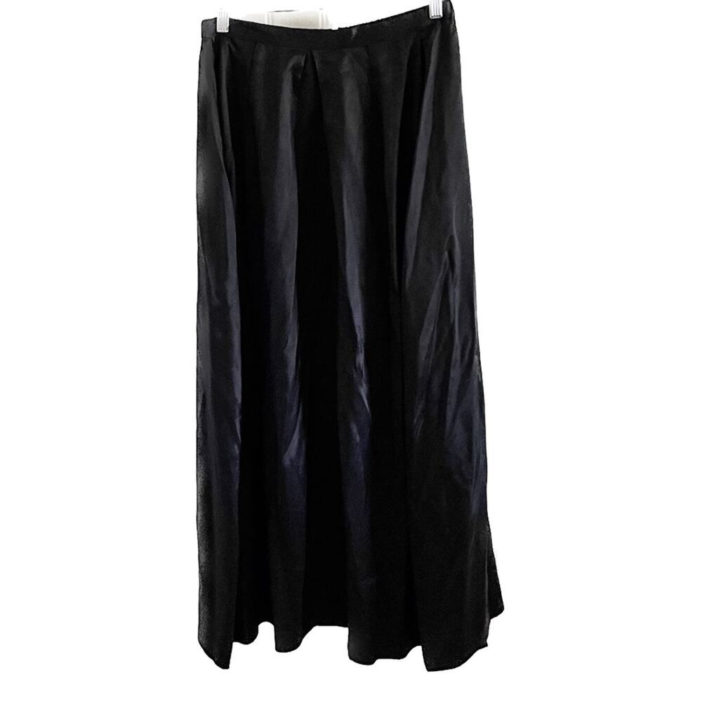Vintage Betsys Black Taffeta Maxi Skirt Pleated Dramatic Formal Evening size M - Picture 10 of 11